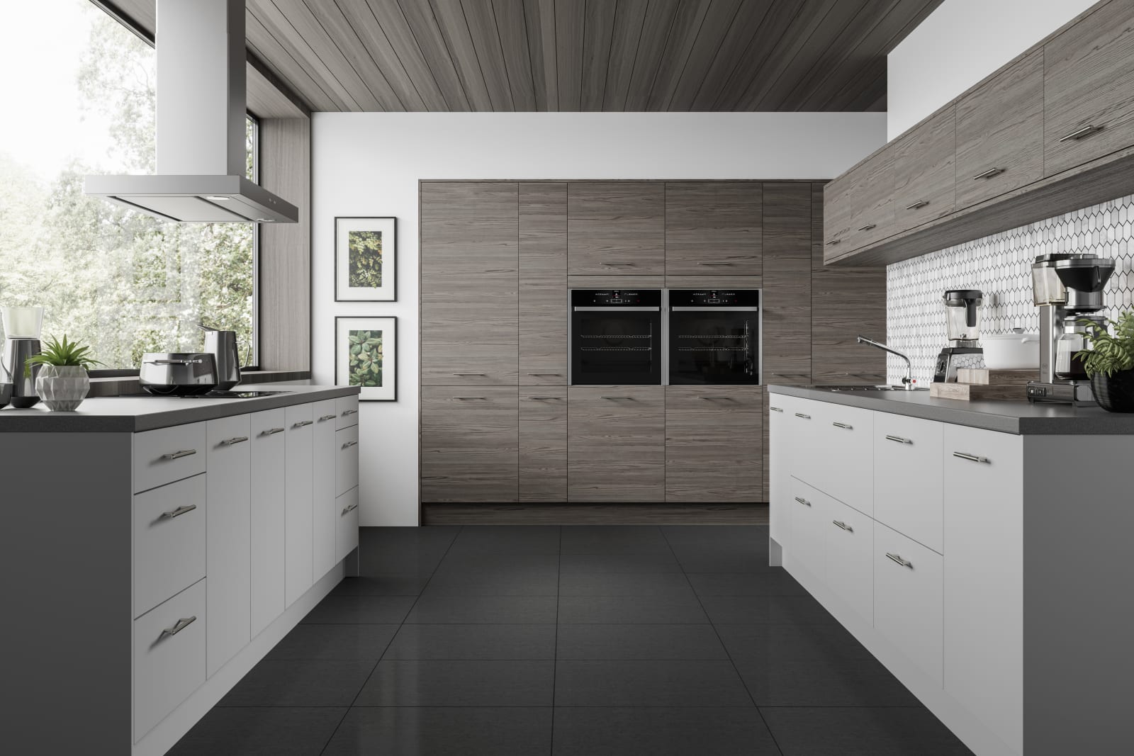 Ascoli by Magnet. Affordable contemporary kitchen constructed from 18mm MFC. Available in 6 colours.
